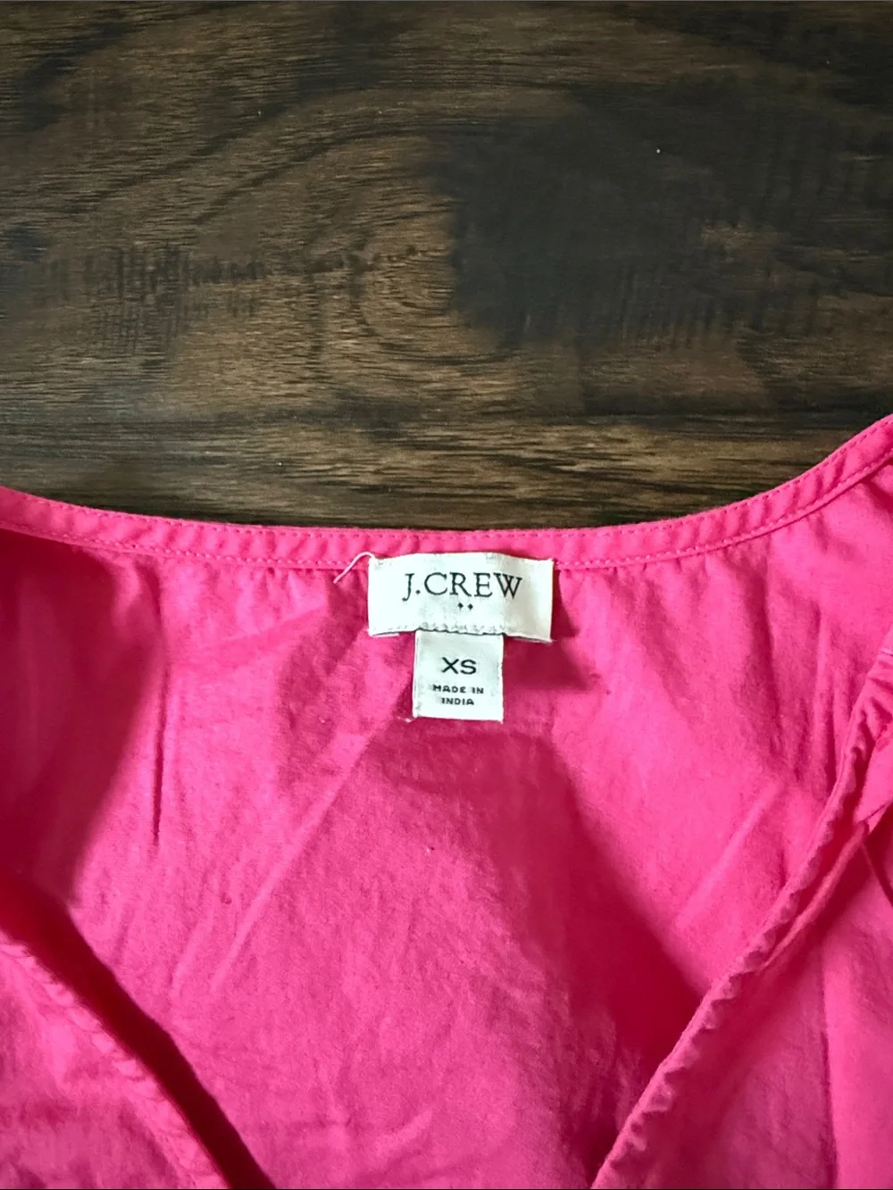 J. Crew Bright Pink Ruffle-Shoulder V-Neck Camisole